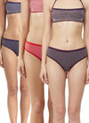 Low Waist Striped Bikini Panties-Cotton
