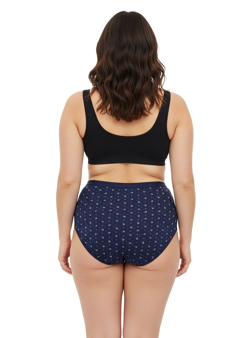 High Waist Plus Size Hipster Cotton Printed Panty Pack Of 3