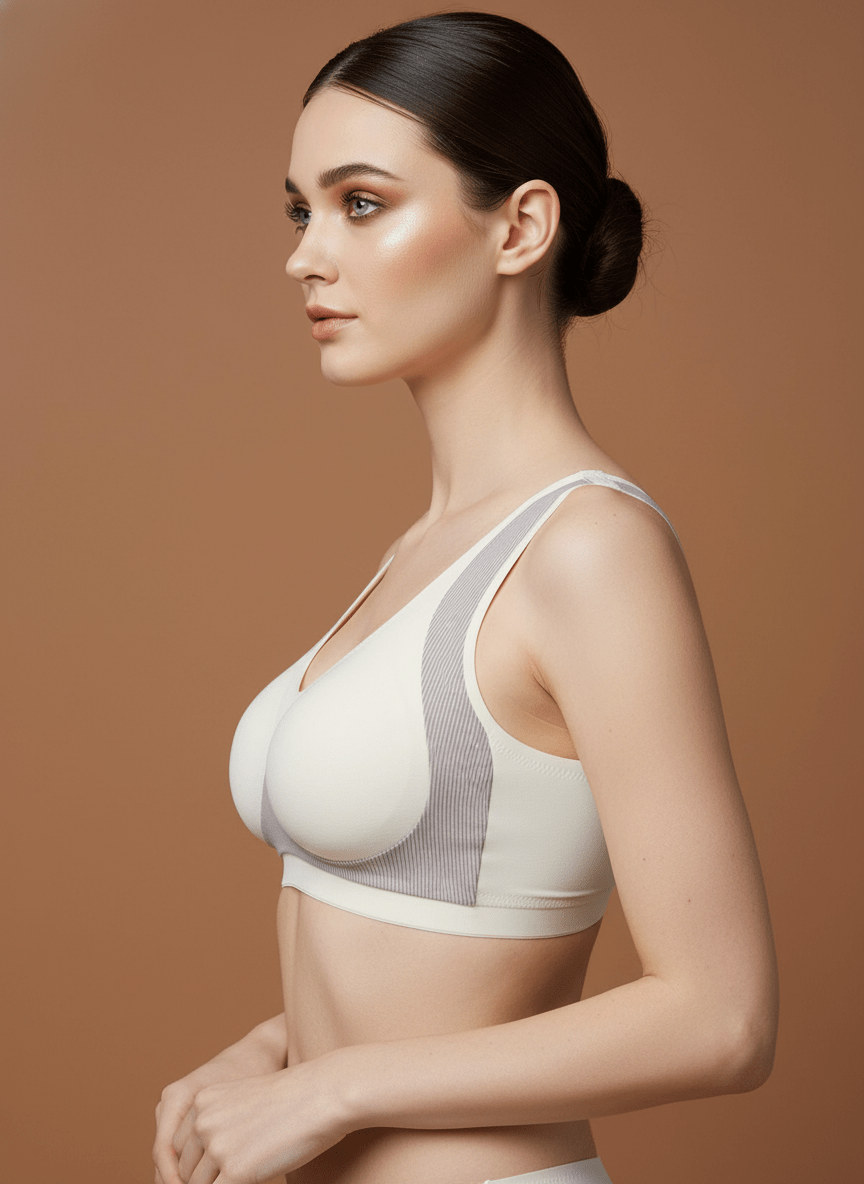 Padded Non-Wired Full Cup Striped Solid Bra