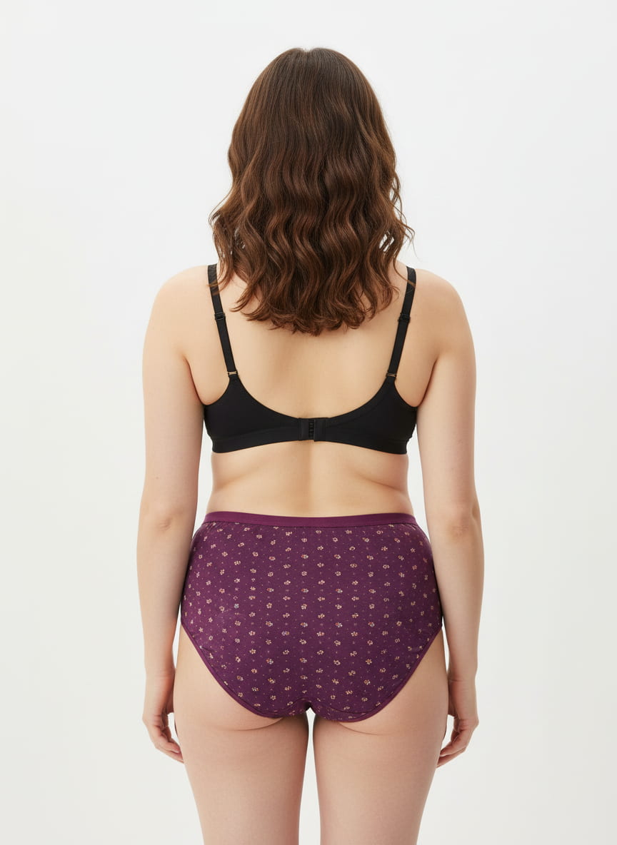 High Waist Plus Size Hipster Cotton Printed Panty Pack Of 3