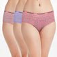 Mid Waist Printed Cotton Panties