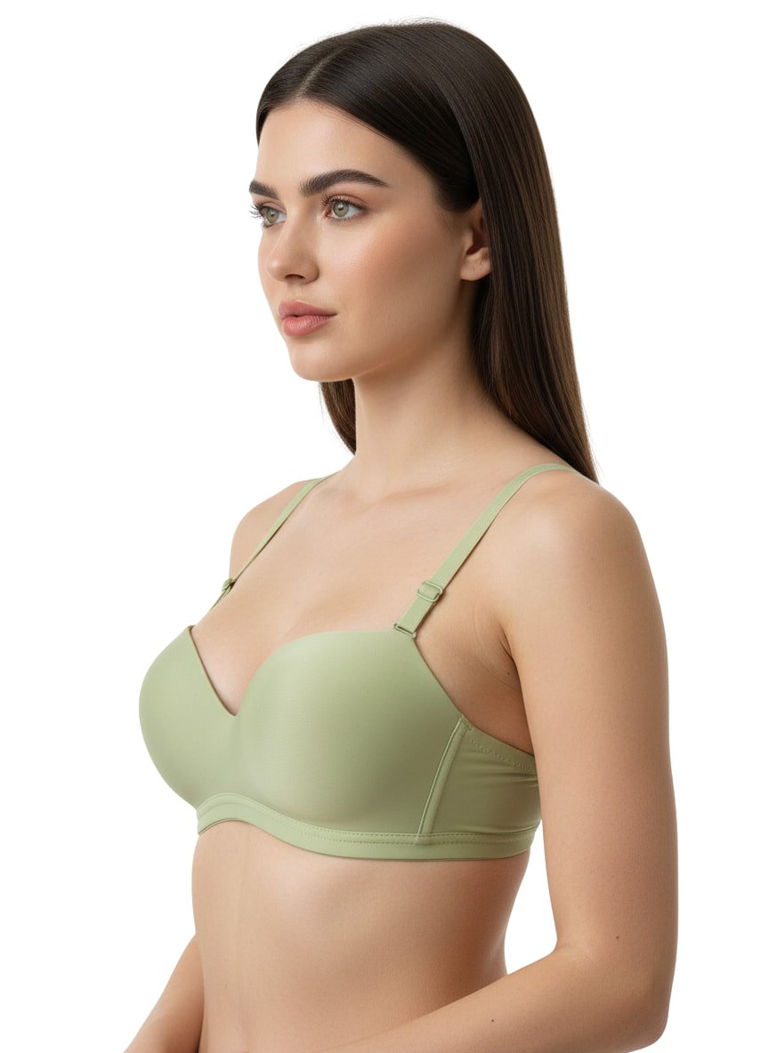 Invisi Lightly Padded Non-Wired Full Cup Multiway Backless T-Shirt Bra