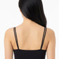 Full Coverage Padded Strapless Crisscross Sports Bra Black