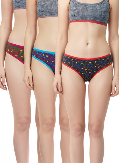 Low Waist Star Print Cotton Panties