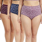 High Waist Plus Size Hipster Cotton Printed Panty