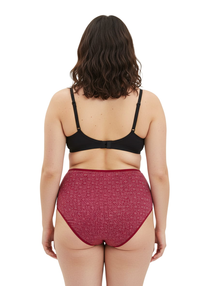 Plus Size Hipster Cotton Printed Panty In Multicolor