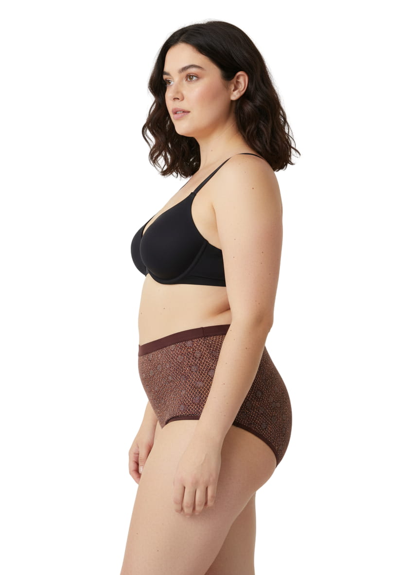 Plus Size Hipster Cotton Printed Panty In Multicolor