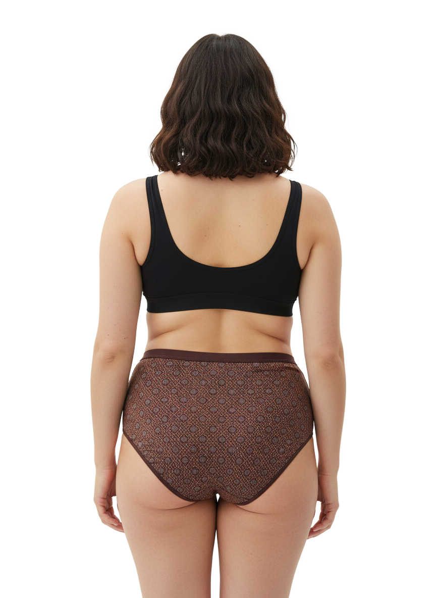 Plus Size Hipster Cotton Printed Panty In Multicolor