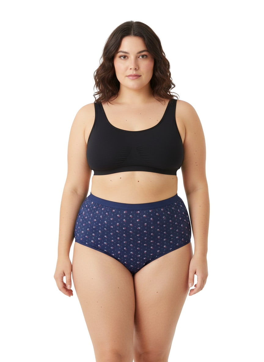 High Waist Plus Size Hipster Cotton Printed Panty Pack Of 3