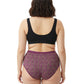 High Waist Geometric Print Plus Size Hipster Cotton  Panty Pack Of 3