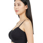 Full Coverage Padded Strapless Crisscross Sports Bra Black
