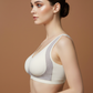 PADDED NON-WIRED FULL CUP STRIPED SOLID BRA