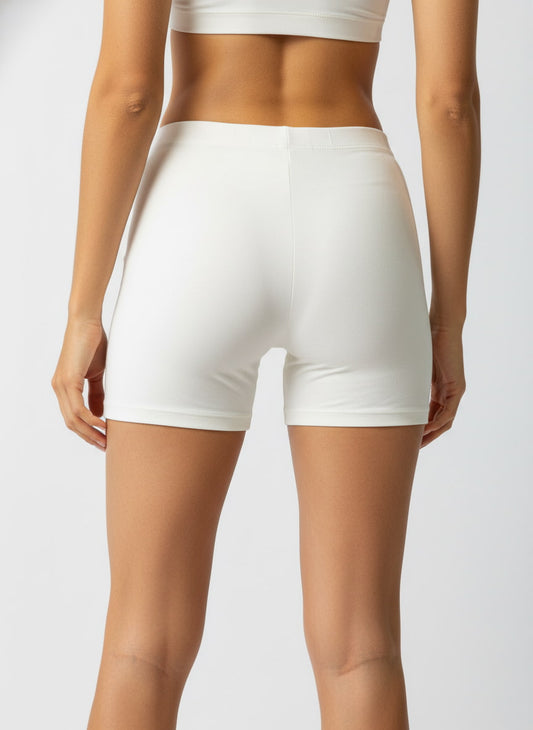 Cycling Shorts for woman in Cotton Stretchable pack of 2 (White And Black)