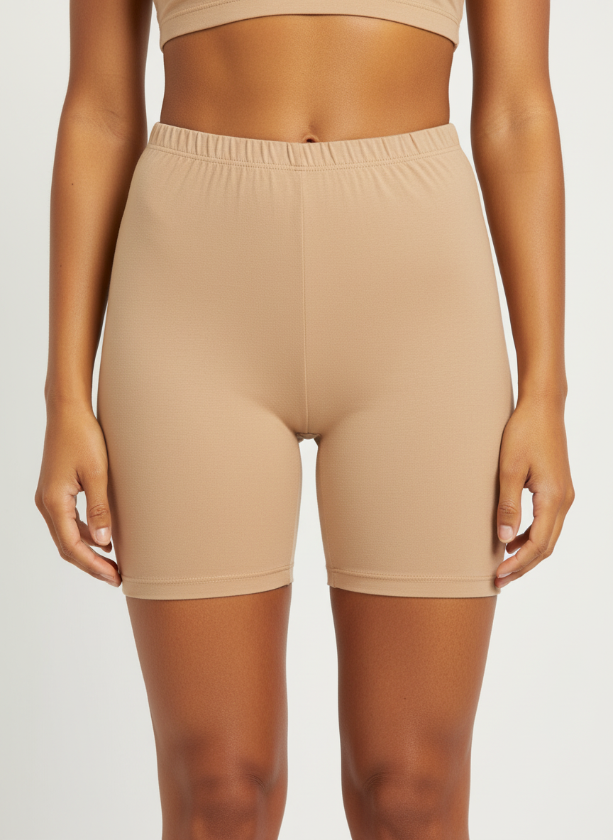 Cycling Shorts in Modal Cotton Supersoft Fabric Pack of 2 ( White,Skin )