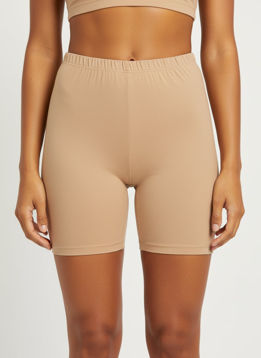 Cycling Shorts for woman in Cotton Stretchable pack of 2 (White And Skin)