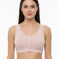 Full Coverage Removable Pad Front Closer Plus Size Modal Fabric Sports Bra