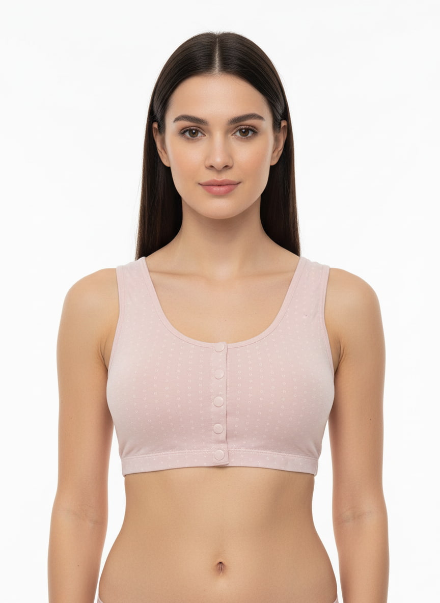Full Coverage Removable Pad Front Closer Plus Size Modal Fabric Sports Bra