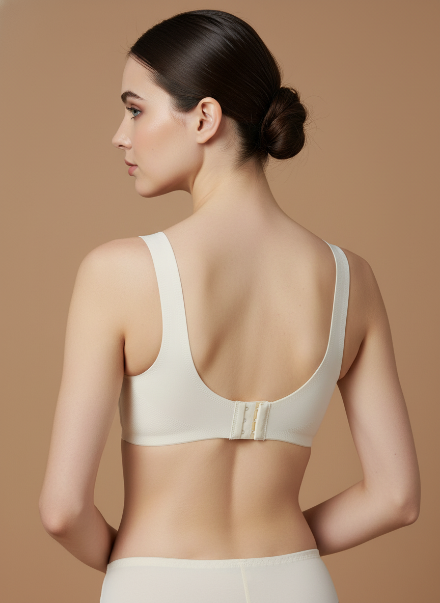 PADDED NON-WIRED FULL CUP STRIPED SOLID BRA