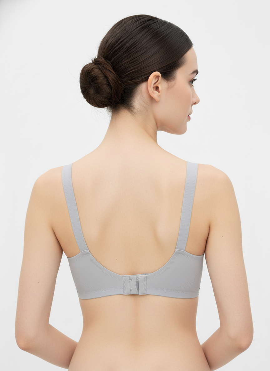 PADDED NON-WIRED FULL CUP STRIPED SOLID BRA