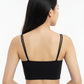 FULL COVERAGE PADDED STEPLES CRISSCROSS SPORTS BRA BLACK