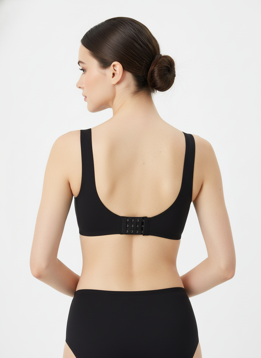 PADDED NON-WIRED FULL CUP STRIPED SOLID BRA