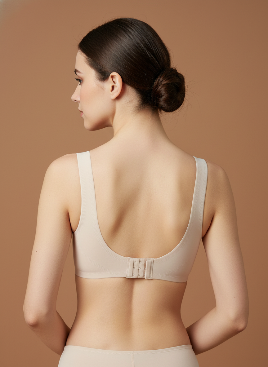 PADDED NON-WIRED FULL CUP STRIPED SOLID BRA